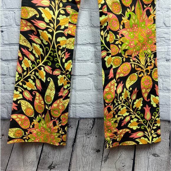 Zara Boho Hippie Chic Floral Woman Multicolor High Rise Pants Size XS - Picture 4 of 10